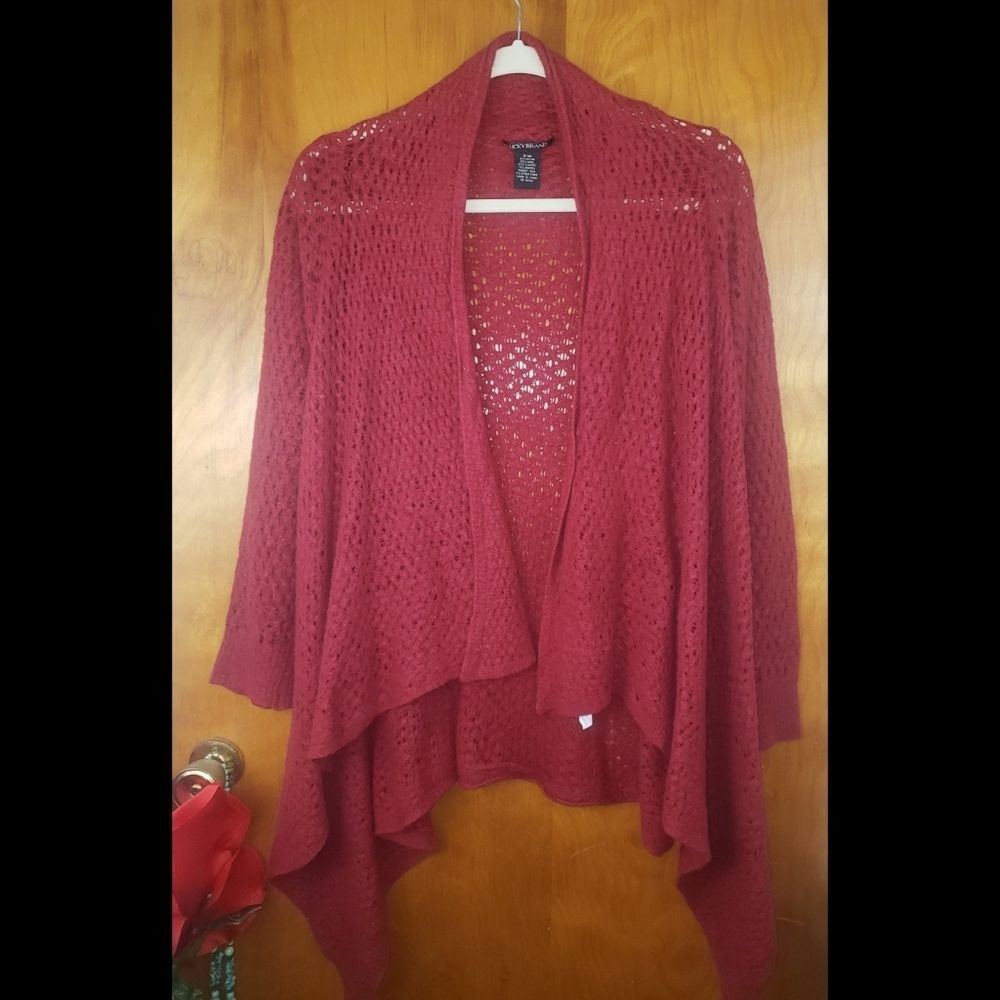 Lucky Brand Tuscan Red Wool & Angora Blend Sweater